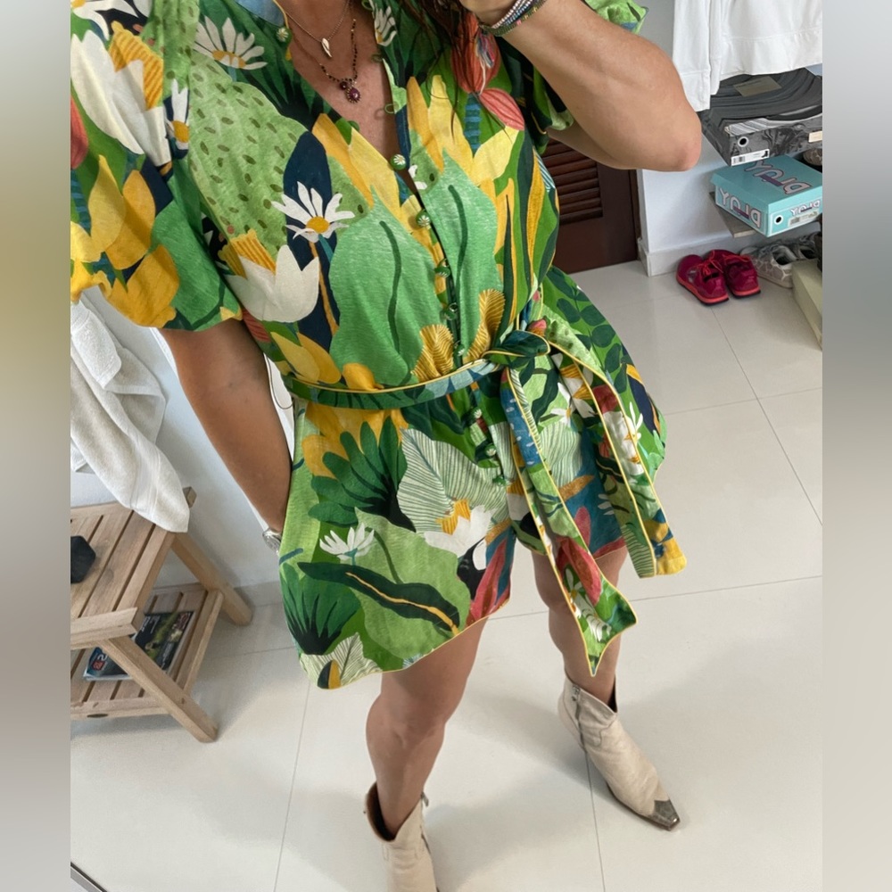 FARM Rio puff sleeve romper - Picture 6 of 10